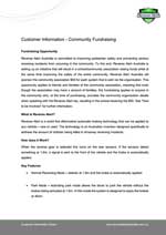Customer Information on Community Fundraising